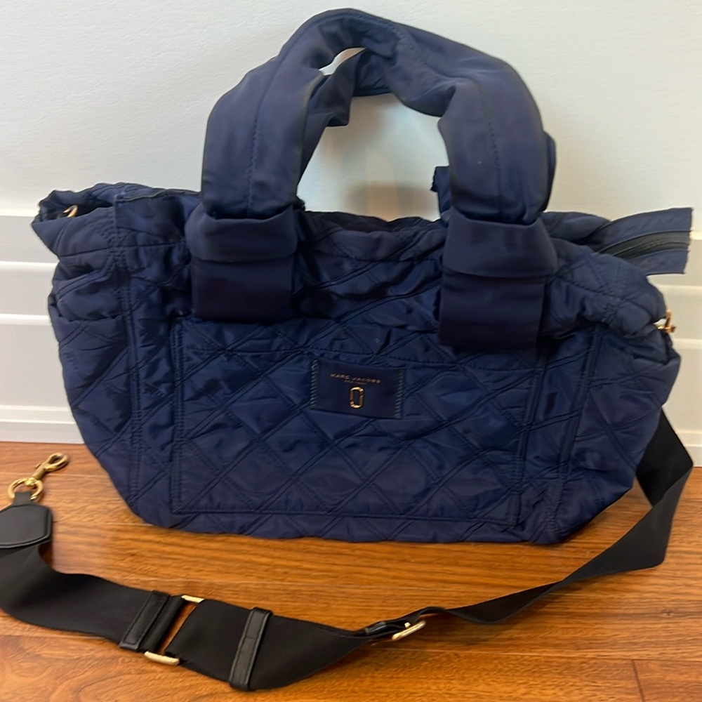 Blue Marc Jacobs diaper bag/tote bag